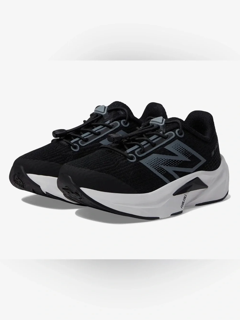 New Balance Black/Steel Fuelcell Propel v5 Bungee Sneaker - Kids Size 13